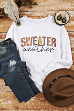 Load image into Gallery viewer, White Sweater Weather Vibrant Monogram Sweatshirt