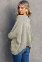 Load image into Gallery viewer, Gray Buttons Front Pocketed Sweater Cardigan