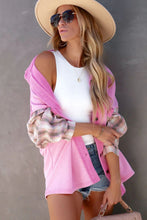 Load image into Gallery viewer, Plaid Patchwork Chest Pockets Oversized Shirt Jacket