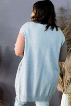 Load image into Gallery viewer, Multicolor Plus Size Colorblock Pocketed Open Front Cardigan