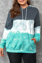 Load image into Gallery viewer, Gray Gradient Colorblock Pullover Hoodie

