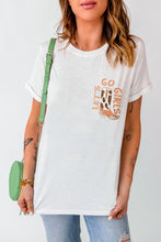 Load image into Gallery viewer, White Double-Side Cowboy Hat & Boots Graphic Tee