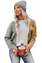 Load image into Gallery viewer, Multicolor Colorblock Textured Drop Shoulder Sweater
