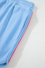 Load image into Gallery viewer, Beau Blue Striped Accent Pullover and Shorts Two Piece Casual Set