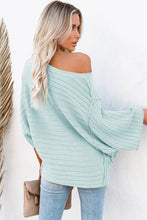 Load image into Gallery viewer, Exposed Seam Ribbed Knit Dolman Top