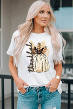 Load image into Gallery viewer, White Harvest Pumpkin Graphic Thanksgiving Tee
