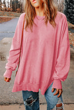 Load image into Gallery viewer, Drop Shoulder Ribbed Trim Oversized Sweatshirt