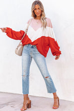 Load image into Gallery viewer, Oversized Chevron Knit Top