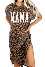 Load image into Gallery viewer, MAMA Letter Print Slit T-Shirt Dress
