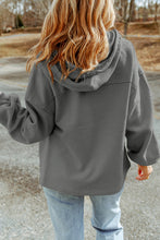 Load image into Gallery viewer, Flap Pocket Drawstring Hood Zip Up Jacket