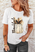 Load image into Gallery viewer, White Harvest Pumpkin Graphic Thanksgiving Tee