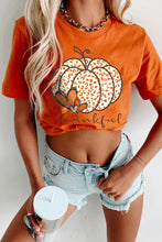 Load image into Gallery viewer, Orange Leopard Pumpkin Graphic Tee
