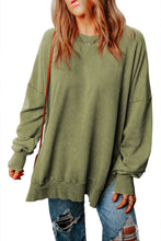 Load image into Gallery viewer, Drop Shoulder Ribbed Trim Oversized Sweatshirt