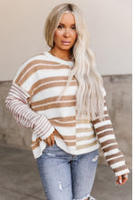 Load image into Gallery viewer, Stripe Blocked Drop Shoulder Slouchy Sweater