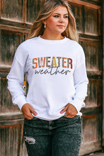 Load image into Gallery viewer, White Sweater Weather Vibrant Monogram Sweatshirt