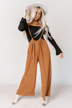 Load image into Gallery viewer, High Rise Wide Leg Suspender Pants