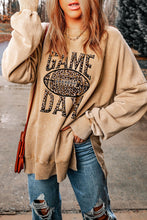 Load image into Gallery viewer, Khaki Loose Leopard GAME DAY Graphic Sweatshirt