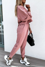 Load image into Gallery viewer, Pink Solid Sport Boxy Fit Pullover &amp; Pants Outfit
