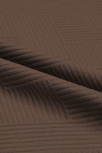 Load image into Gallery viewer, Brown Textured Loose Fit T Shirt and Drawstring Pants Set