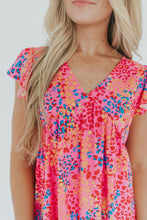 Load image into Gallery viewer, Leopard Print V Neck Flutter Sleeve Blouse