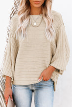 Load image into Gallery viewer, Exposed Seam Ribbed Knit Dolman Sweater