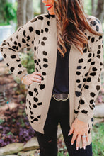 Load image into Gallery viewer, Animal Spotted Pattern Open Front Cardigan