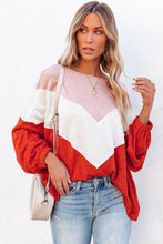 Load image into Gallery viewer, Oversized Chevron Knit Top