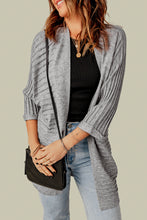 Load image into Gallery viewer, Ribbed Open Front Knit Cardigan