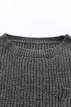 Load image into Gallery viewer, Ripped Raw Hem Chunky Pullover Sweater