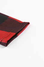 Load image into Gallery viewer, Contrast Buffalo Plaid Zip Pullover Hooded Top