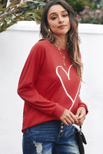 Load image into Gallery viewer, Simple Heart Graphic Valentine's Sweatshirt