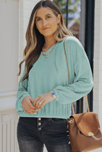 Load image into Gallery viewer, Loose Fit Ribbed V Neck Hoodie