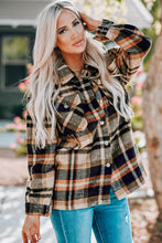 Load image into Gallery viewer, Geometric Plaid Print Pocketed Shacket