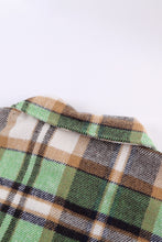 Load image into Gallery viewer, Geometric Plaid Print Pocketed Shacket