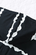 Load image into Gallery viewer, Striped Drawstring Button Long Sleeve Hoodie