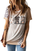 Load image into Gallery viewer, Khaki Easter Bunny Leopard Bleached Print Graphic Tee