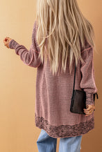 Load image into Gallery viewer, Plaid Knitted Long Open Front Cardigan