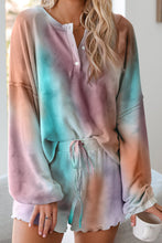 Load image into Gallery viewer, Multicolor Tie Dye Knit Pajamas Set
