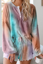 Load image into Gallery viewer, Multicolor Tie Dye Knit Pajamas Set