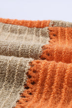 Load image into Gallery viewer, Zipped Front Colorblock Hollow-out Knit Hoodie