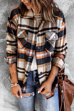 Load image into Gallery viewer, Geometric Plaid Print Pocketed Shacket