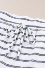 Load image into Gallery viewer, Striped Print Drawstring High Waist Casual Shorts
