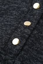 Load image into Gallery viewer, Heathered Print Button Snap Neck Pullover Hoodie