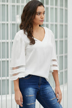 Load image into Gallery viewer, Flare Sleeve V Neck Loose Blouse