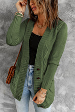 Load image into Gallery viewer, Front Pocket and Buttons Closure Cardigan