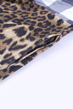 Load image into Gallery viewer, Plaid Patchwork Cowl Neck Sweatshirt