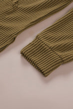 Load image into Gallery viewer, Ribbed Drawstring Pullover Hoodie with Kangaroo Pocket