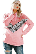 Load image into Gallery viewer, Plus Size Taupe Chevron Hooded Top