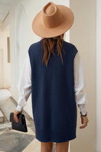 Load image into Gallery viewer, Dark Blue Knit Vest Pullover Sweater