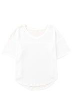 Load image into Gallery viewer, Waffle Knit Drop Shoulder Loose Top